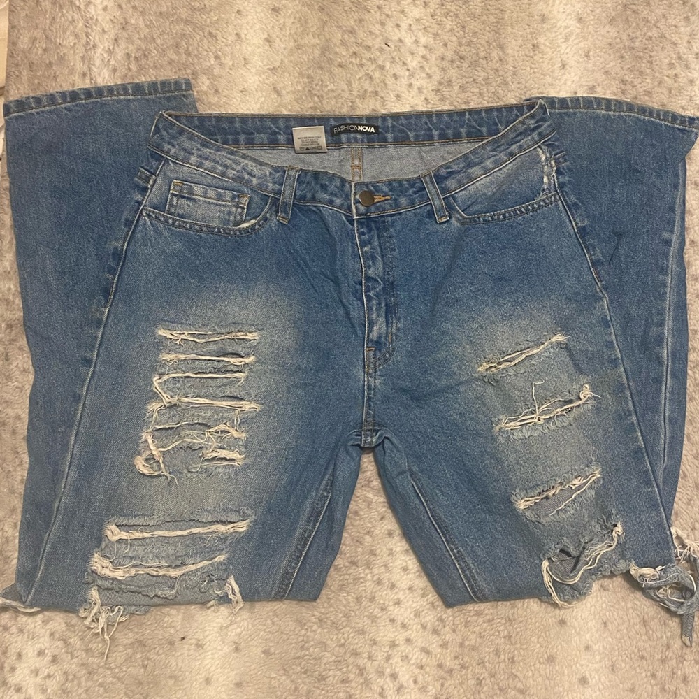 Fashion nova distressed jeans
